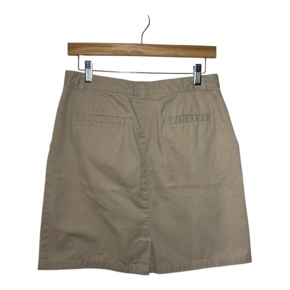 IZOD Skirt Girls Size 13 Khaki Approved School Ware Pocket Minimal Prep Classic - Picture 2 of 7